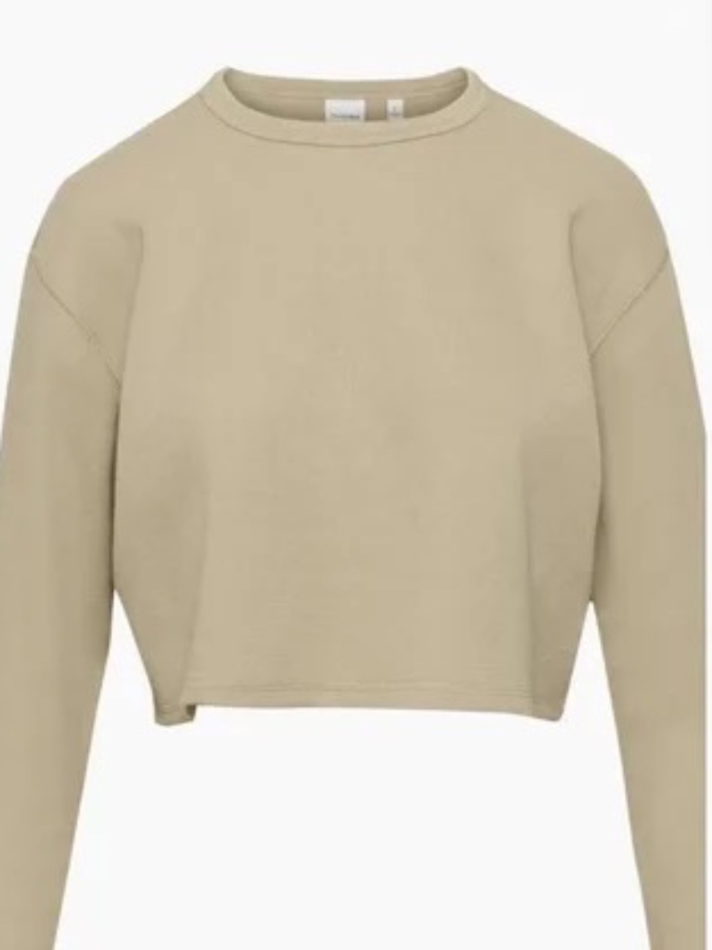 Sunday Best - Cropped Waffle Shirt - Sz L - Sage Green